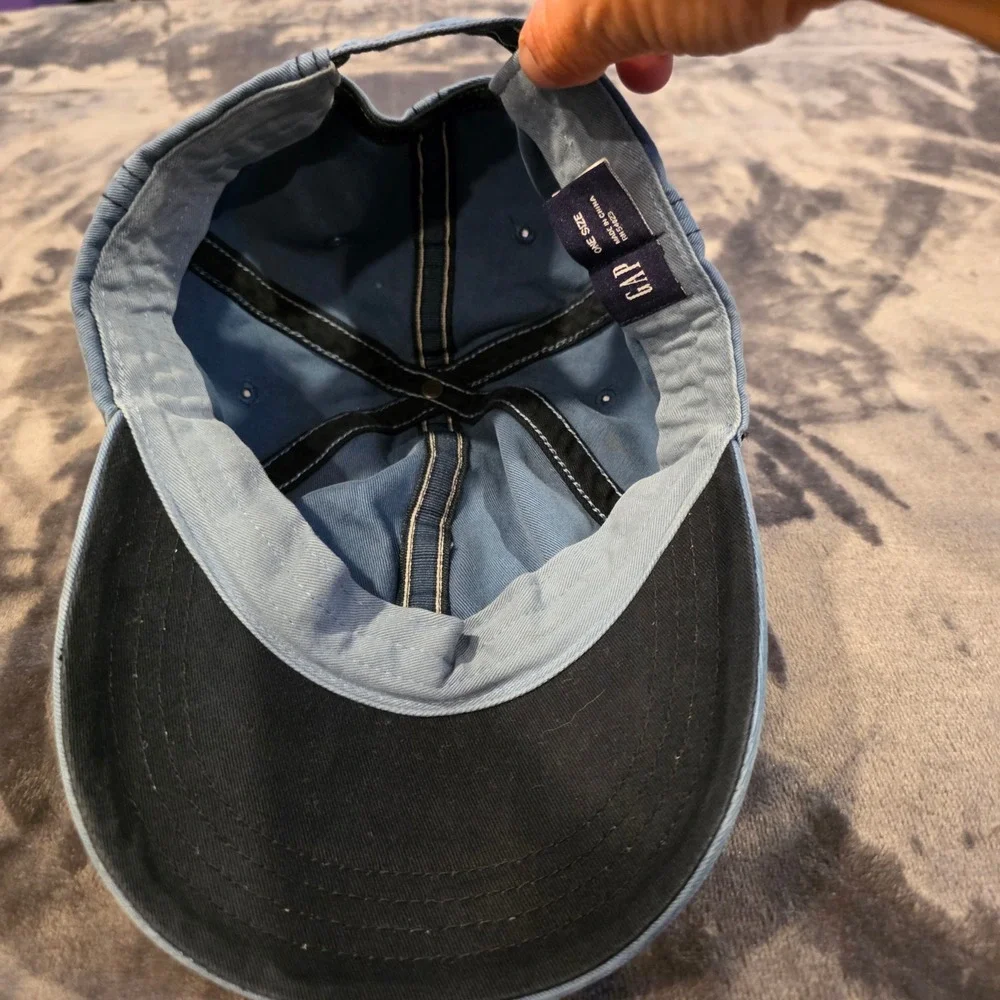 Gap Baseball Cap Blue Cotton Twill Logo Hat Adjustable Strapback One Size